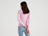 Benetton Online exclusive,  Strickjacke Aus Reiner % Baumwolle Mit Rundausschnitt,  taglia M,  Pink,  Damen