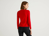 Benetton Online exclusive,  Strickjacke Aus Reiner % Baumwolle Mit Rundausschnitt,  taglia M,  Rot,  Damen
