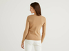 Benetton Online exclusive,  Strickjacke Aus Reiner % Baumwolle Mit Rundausschnitt,  taglia S,  Beige,  Damen