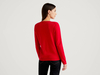 Benetton Online exclusive,  Strickjacke In Einer Cashmeremischung,  taglia L,  Rot,  Damen