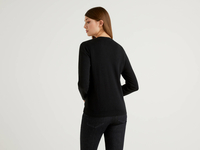 Benetton Online exclusive,  Strickjacke In Einer Cashmeremischung,  taglia S,  Schwarz,  Damen