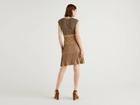 Benetton Online exclusive,  Strickkleid Aus 100% Baumwolle Mit Besonderer Verarbeitung,  taglia XL,  Beige,  Damen
