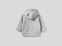 Benetton Online exclusive,  Sweatshirt Aus Bio-baumwolle Mit Kapuze,  taglia 50,  Grau,  Kinder