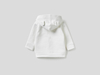 Benetton Online exclusive,  Sweatshirt Aus Bio-baumwolle Mit Kapuze,  taglia 50,  Weiss,  Kinder