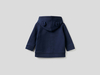 Benetton Online exclusive,  Sweatshirt Aus Bio-baumwolle Mit Kapuze,  taglia 56,  Dunkelblau,  Kinder