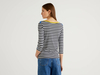 Benetton Online exclusive,  T-shirt Aus Reiner Baumwolle Mit 3/4-ärmeln,  taglia L,  Schwarz,  Damen