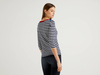 Benetton Online exclusive,  T-shirt Aus Reiner Baumwolle Mit 3/4-ärmeln,  taglia M,  Dunkelblau,  Damen