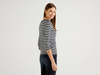 Benetton Online exclusive,  T-shirt Aus Reiner Baumwolle Mit 3/4-ärmeln,  taglia S,  Schwarz,  Damen