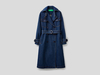 Benetton Online exclusive,  Trenchcoat In Denim,  taglia 38,  Blau,  Damen