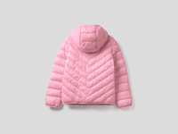 Benetton Online exclusive,  Wattierte Jacke Mit Kapuze,  taglia 2Y,  Flieder,  Kinder