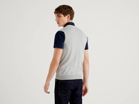Benetton Online exclusive,  Weste Aus Reiner Baumwolle Mit Knöpfen,  taglia L,  Grau,  Herren
