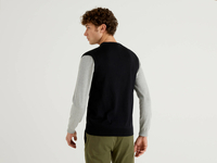 Benetton Online exclusive,  Weste Aus Reiner Baumwolle Mit Knöpfen,  taglia L,  Schwarz,  Herren