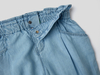 Benetton,  Paperbag-hose Aus Leichtem Jeansstoff,  taglia L,  Blassblau,  Kinder