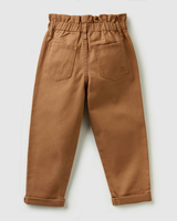 Benetton,  Paperbag-hose Aus Twill,  taglia EL,  Camel,  Kinder