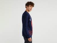 Benetton,  "looney Tunes"-sweater,  taglia S,  Blau,  Herren