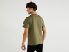 Benetton,  "looney Tunes"-t-shirt,  taglia S,  Militärgrün,  Herren
