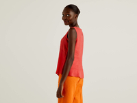 Benetton,  Ärmellose Bluse Aus Reinem Leinen,  taglia XS, ,  Damen