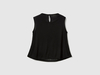 Benetton,  Ärmellose Bluse Mit Pailletten,  taglia L,  Schwarz,  Kinder