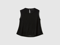 Benetton,  Ärmellose Bluse Mit Pailletten,  taglia XS,  Schwarz,  Kinder