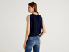 Benetton,  Ärmellose Bluse Mit Raffungen,  taglia XL,  Dunkelblau,  Damen