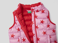 Benetton,  Ärmellose Weste Mit Musterprint,  taglia 90,  Pink,  Kinder