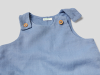 Benetton,  Ärmelloser Strampler Aus 100% Baumwolle,  taglia 68,  Taubenblau,  Kinder