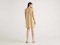 Benetton,  Ärmelloses Kleid In Trapezform,  taglia S,  Beige,  Damen