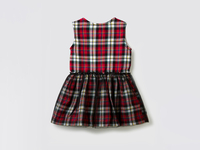 Benetton,  Ärmelloses Kleid Mit Karomuster,  taglia 90,  Fuchsia,  Kinder