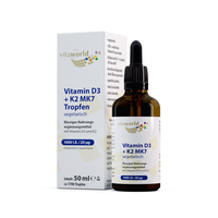 Vitamin D3 1000 I.E. + K2 MK7 20 µg Tropfen (50 ml)