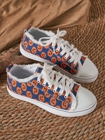 Damen Farbblock Straße Alle Jahreszeiten Urlaub Geschlossen Segeltuch Stoff Schnürung EVA Segeltuch Schuhe