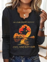 Damen Lässig Frühling/Herbst Halloween V-Ausschnitt Mikroelastizität Urlaub Weit Halloween Regelmäßig T-Shirts