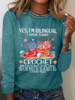 Damen Lässig Frühling/Herbst Klein Gänseblümchen Mikroelastizität Täglich Langarm Rundhals Regelmäßig Regelmäßig Shirts