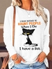 Damen Lässig Sommer Textbriefe Täglich Halloween Rundhals Baumwollmischung Regelmäßig H-Linie Shirts