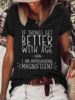 Damen Lässig Sommer Textbriefe Weit Kurzarm Rundhals Regelmäßig H-Linie Regelmäßig T-Shirts