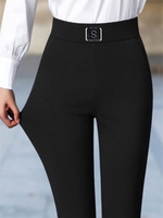 Damen Lässig Unifarben Alle Jahreszeiten Normal Fest Standard Legging H-Linie Regelmäßig Hose