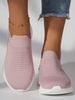 Damen Lässig Unifarben Alle Jahreszeiten Täglich Offen Baumwolle Textil Gummi Fliegen Sie gewebte Schuhe Flyknit Sneakers