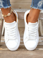 Damen Lässig Unifarben Alle Jahreszeiten Täglich Slip On Rund Baumwolle Gummi Slip On Skate-Schuhe