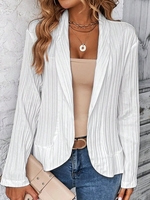 Damen Lässig Unifarben Frühling/Herbst Jacquard Keine Elastizität Täglich Weit Regelmäßig Regelmäßig Kimonos