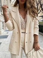 Damen Lässig Unifarben Frühling/Herbst Täglich Weit Mittellang H-Linie Schnalle Regelmäßig Blazer