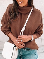 Damen Lässig Unifarben Herbst Täglich Weit Standard Langarm Regelmäßig Regelmäßig Pullover