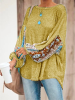 Damen Lässiges Rundhals Langarm Kapuzenpullis & Sweatshirts