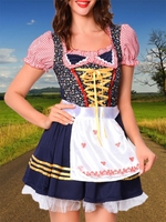 Damen Sommer Klein Geblümt Deutschland Normal Schnürung Regelmäßige Passform Kurz Regelmäßig Nein Kleider