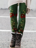 Geblümt Lässig Leggings