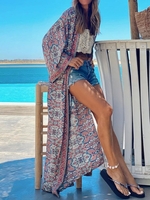 Lässig Ethnisch Locker Polyesterfaser Strickjacken