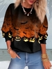 Lässig Frühling/Herbst Halloween Polyester Mikroelastizität Regelmäßige Passform Regelmäßig H-Linie Regelmäßig Sweatshirts für Damen