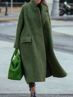 Lässig Langarm Unifarben Mäntel - Modetalente