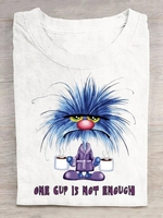 Lässig Textbriefe Sommer Baumwolle Täglich Kurzarm Rundhals Mittlere Elastizität Ja T-Shirts für Damen