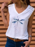 Lässig V-Ausschnitt Muskelshirt - Modetalente