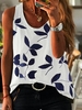 Modetalente 1 Weiß Damen Kurzarm-Blusen Lässig Polyester Rundhals Täglich Print Kurzarm-Blusen