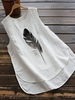 Modetalente 1 Weiß Damen Muskelshirt U-Boot-Ausschnitt Urlaub Baumwolle Muskelshirt